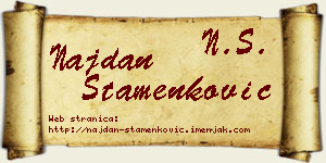 Najdan Stamenković vizit kartica